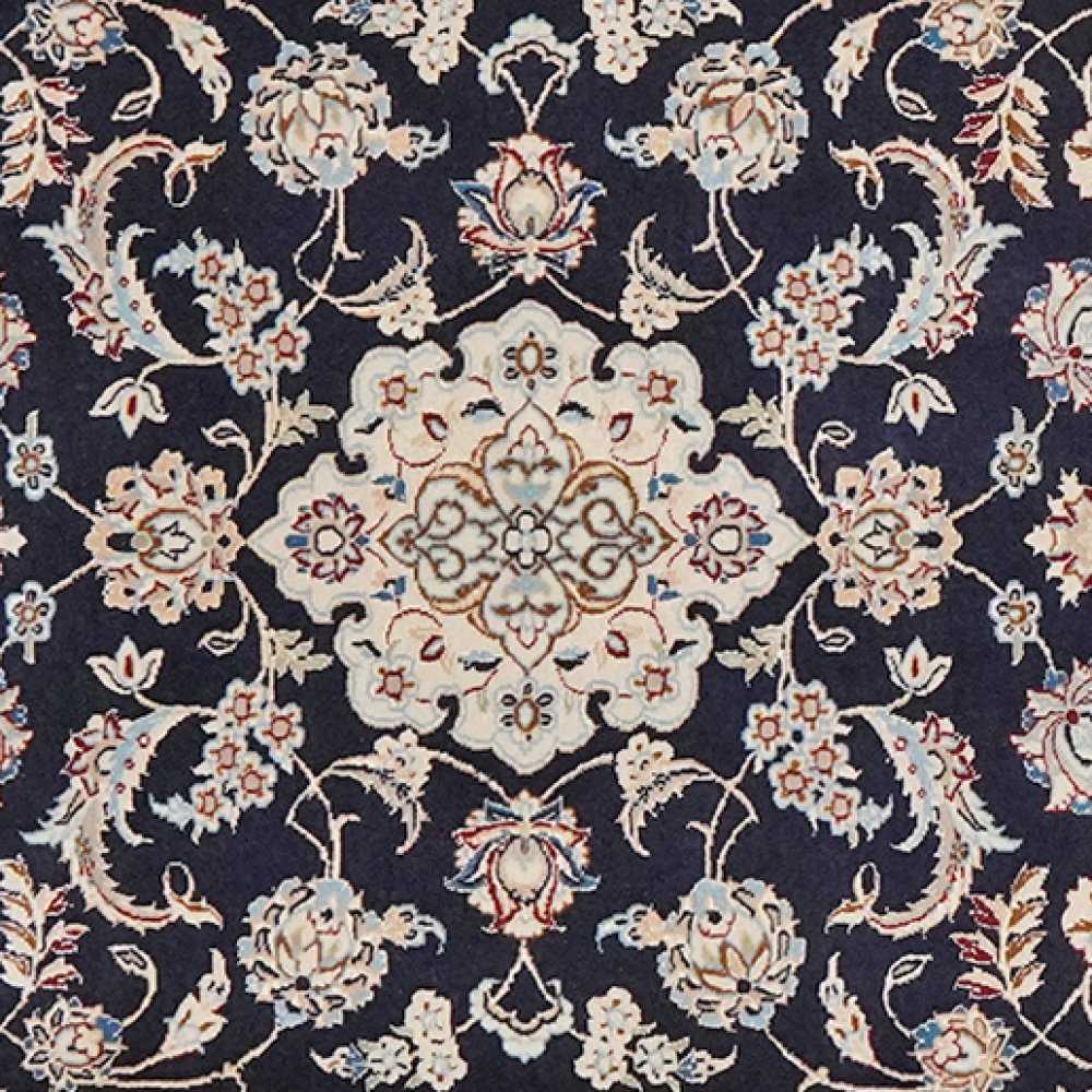 Nain 6La — Hand-knotted, 80x203 cm, Blue, 100% Virgin Wool | View 4