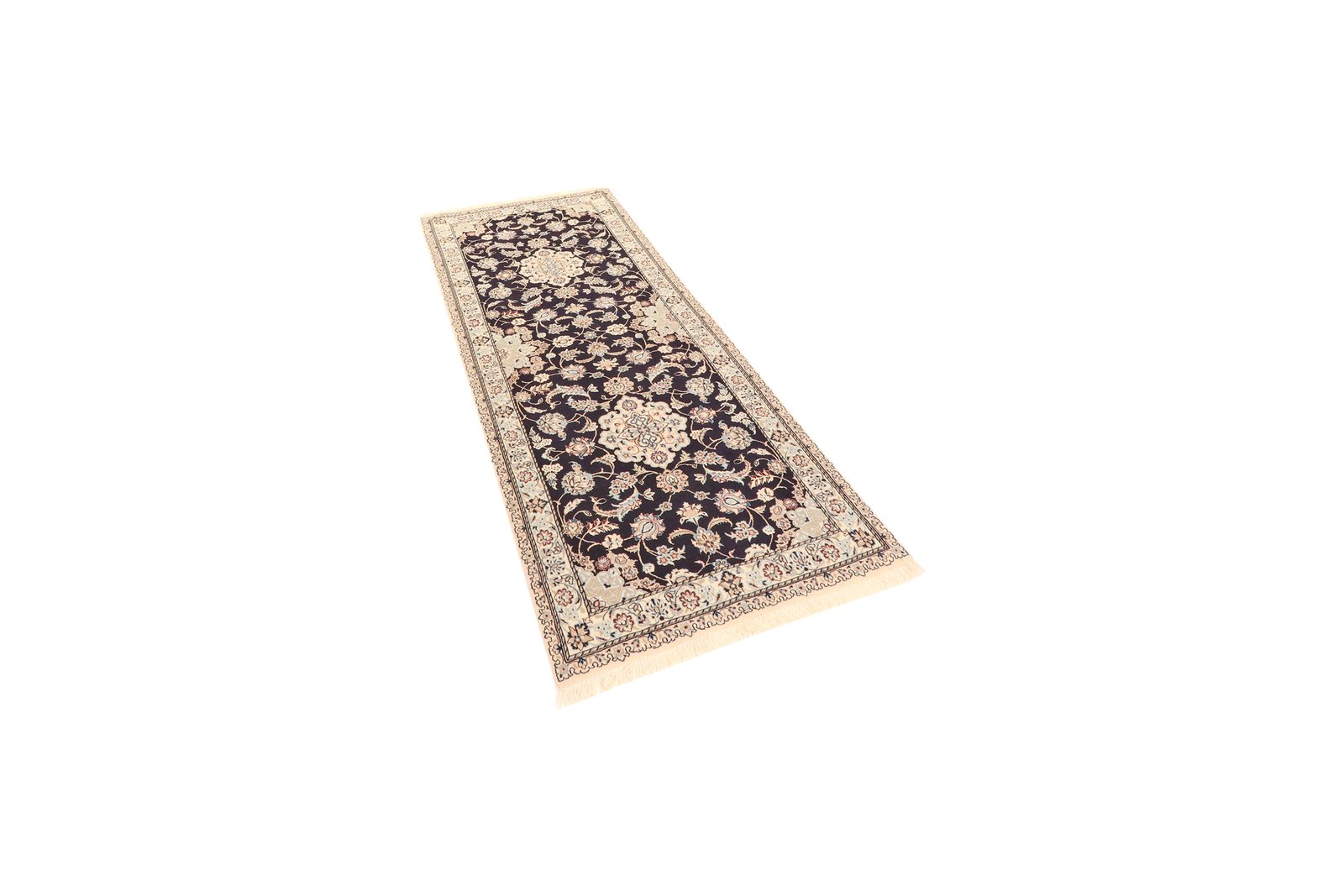 Nain 6La — Hand-knotted, 80x203 cm, Blue, 100% Virgin Wool | View 5