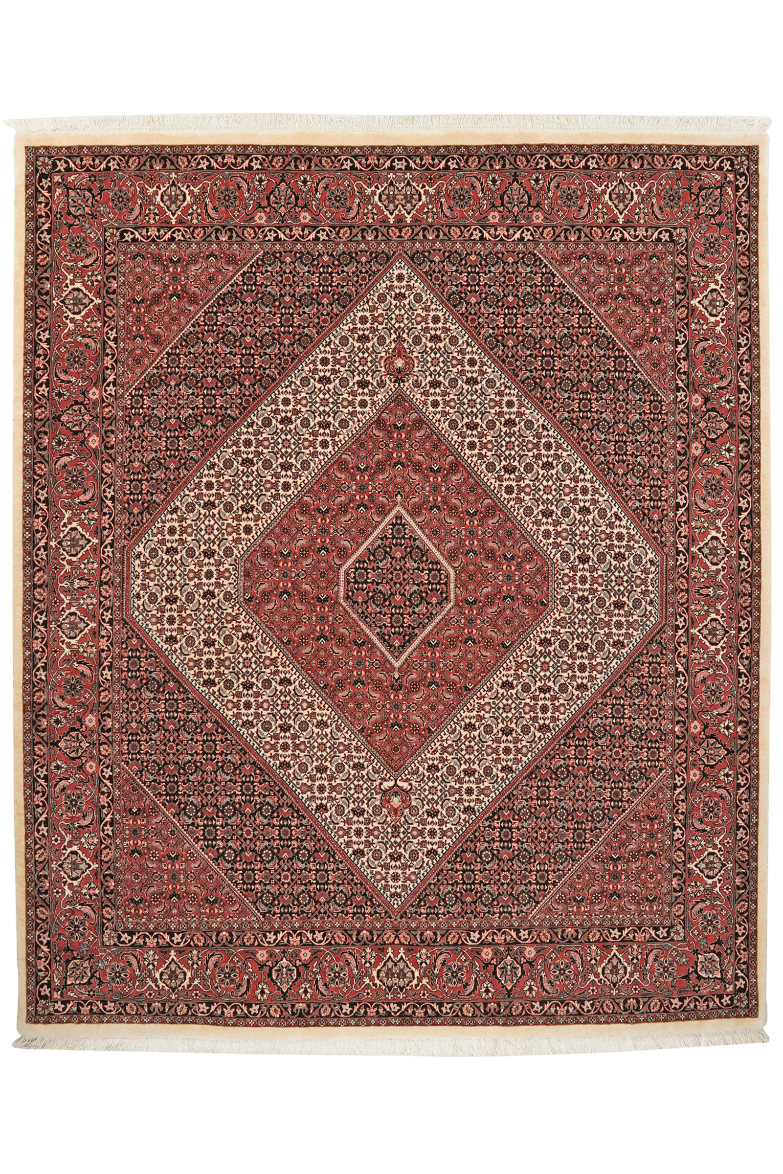 Bidjar Bookan — Hand-knotted, 207x247 cm, Blue, 90% Schurwolle, 10% Seide | Main view