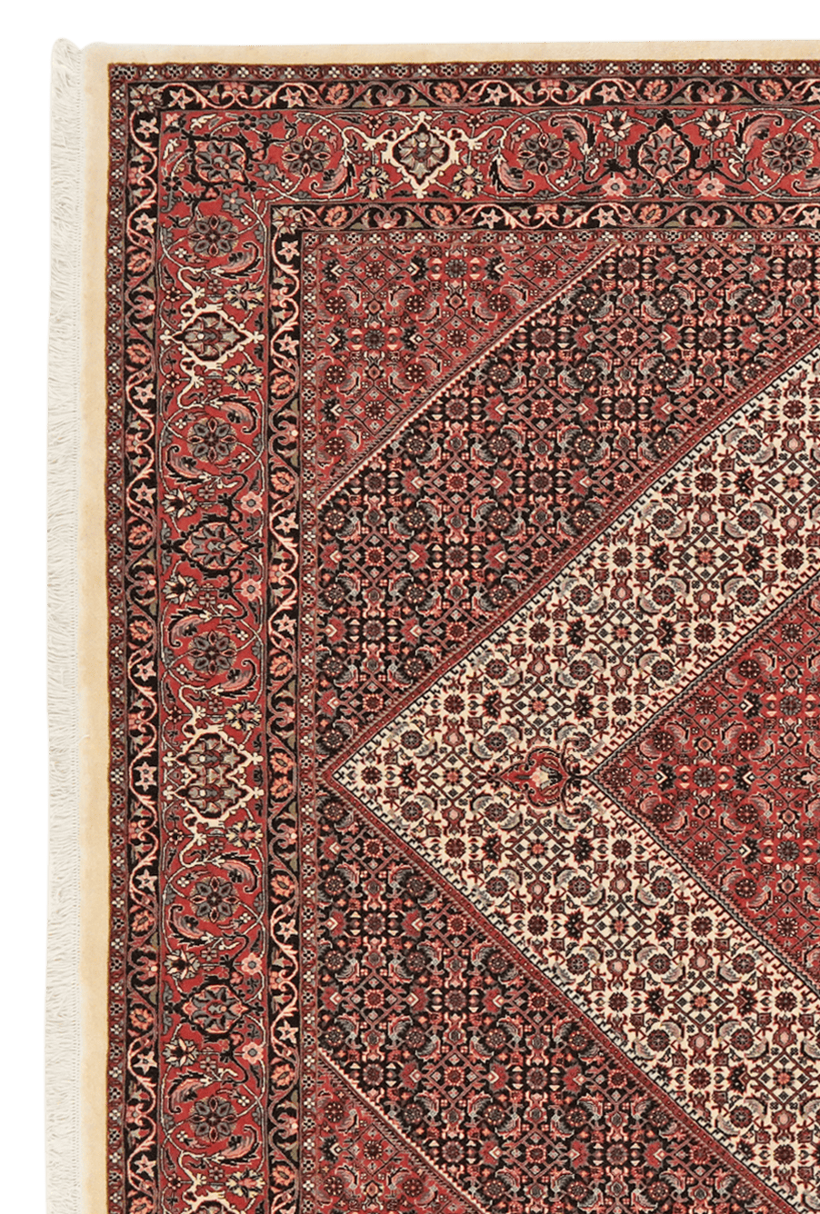 Bidjar Bookan — Hand-knotted, 207x247 cm, Blue, 90% Schurwolle, 10% Seide | View 3