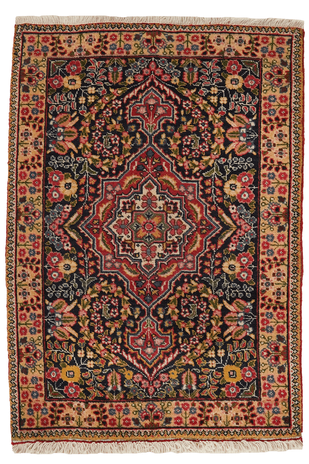 Tabriz Old — Hand-knotted, 56x84 cm, Blue, 100% Virgin Wool | Main view