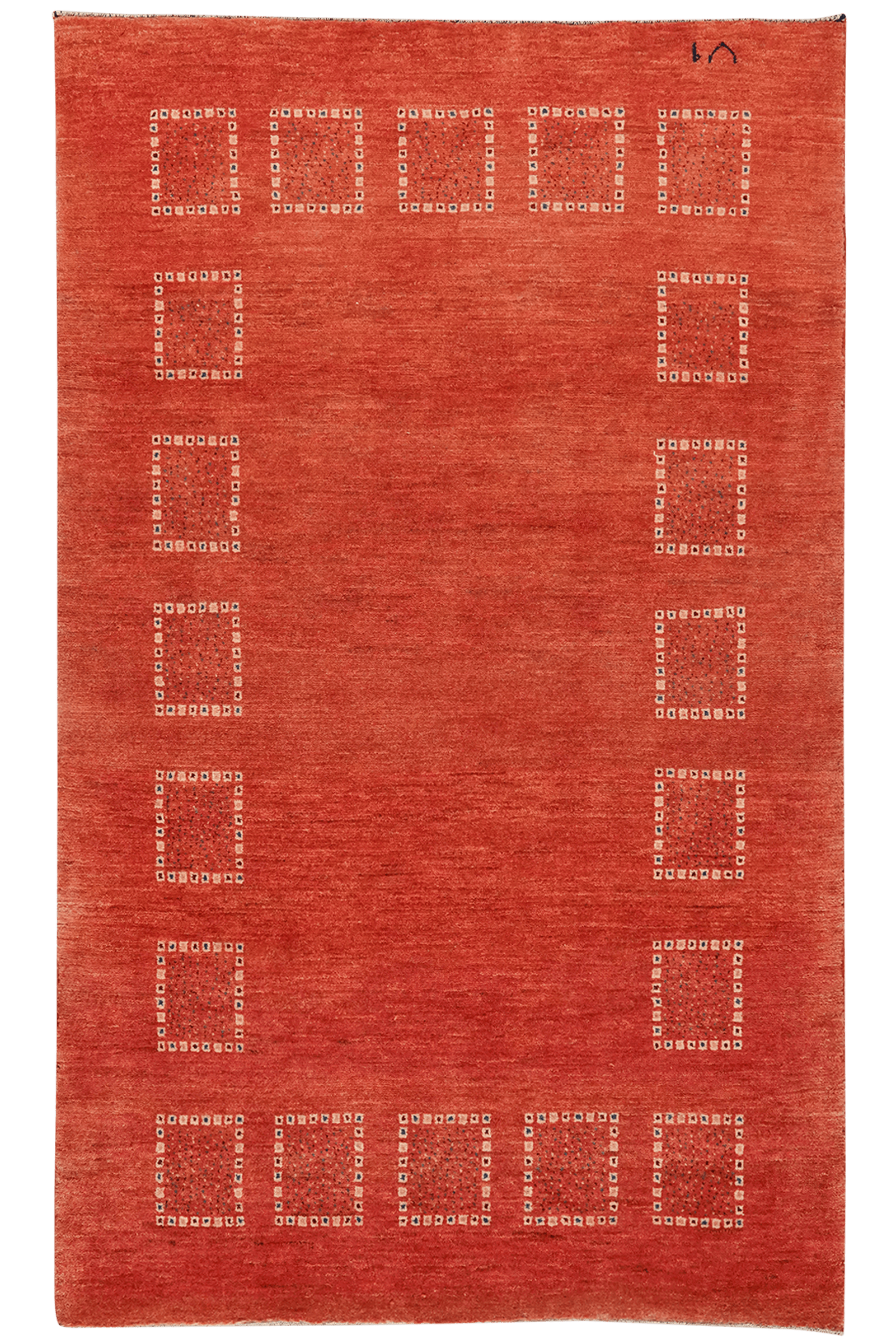Rizbaf — Hand-knotted, 118x196 cm, Red, 100% Virgin Wool | Main view