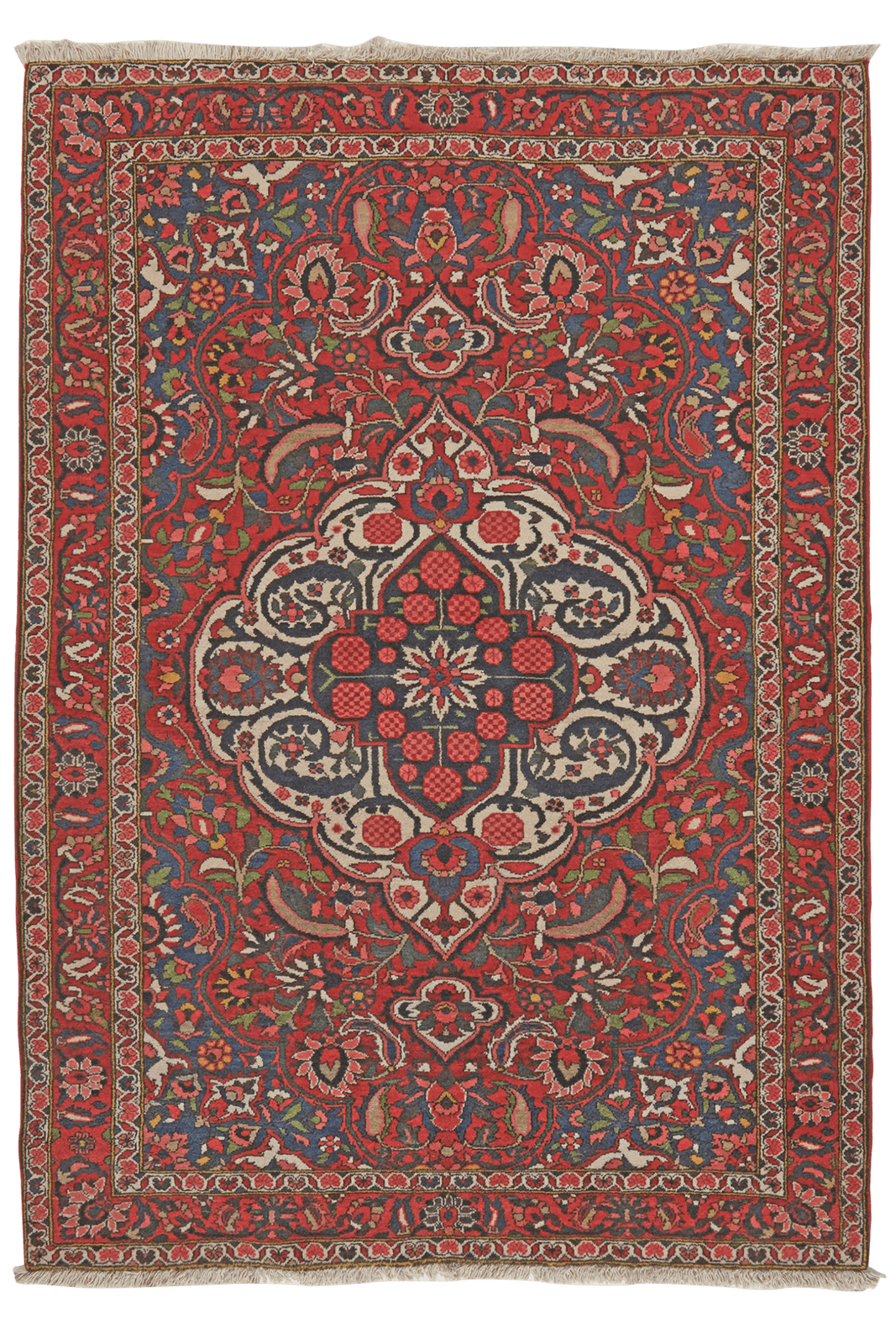 Bakhtiar — Hand-knotted, 150x209 cm, Red, 100% Virgin Wool | Main view
