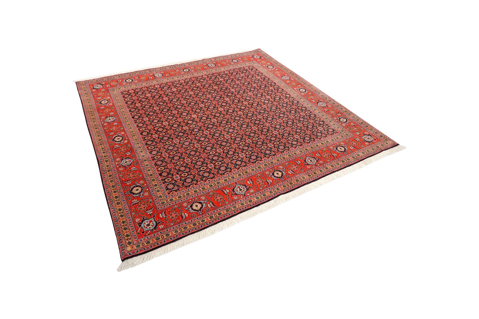 Tabriz 50 Raj — Hand-knotted, 203x204 cm, Blue, 100% Virgin Wool | View 5