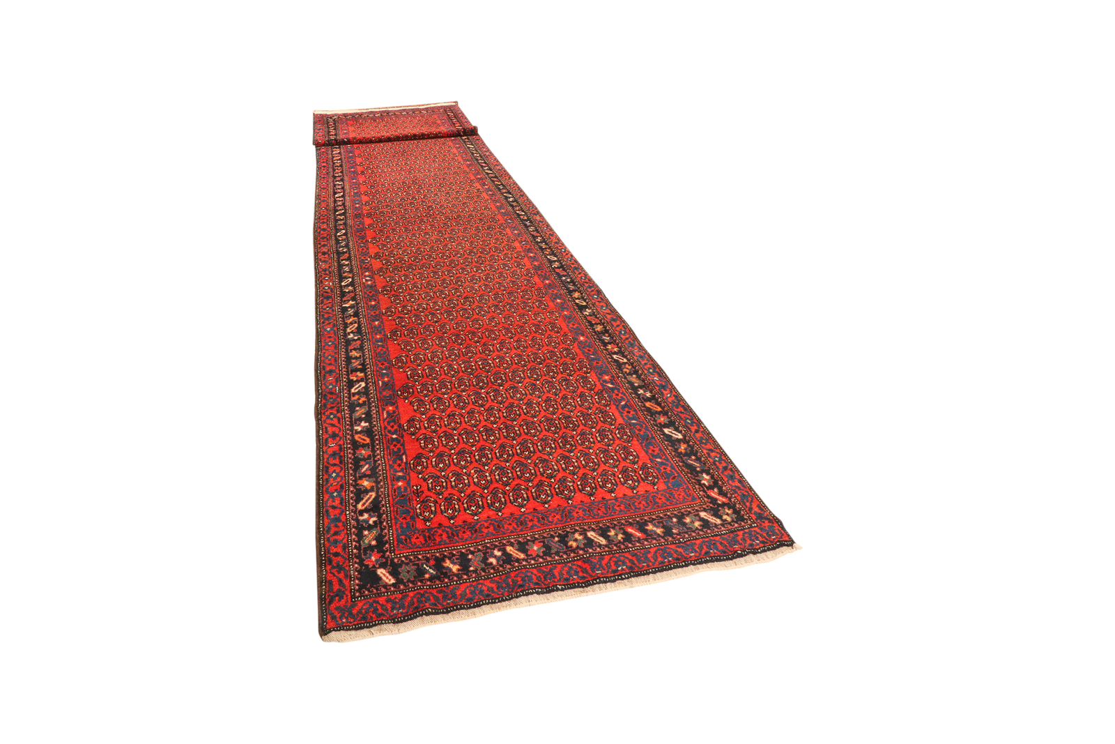 Malayer — Handgefertigt, 505x110 cm, Blau, 100% Virgin Wool | View 6