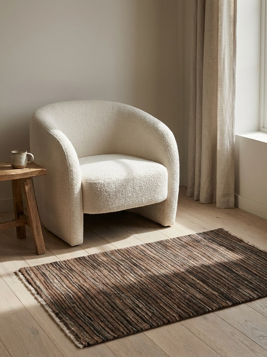 Gabbeh — Hand-knotted, 76x117 cm, Grey, 100% Virgin Wool | Detail view