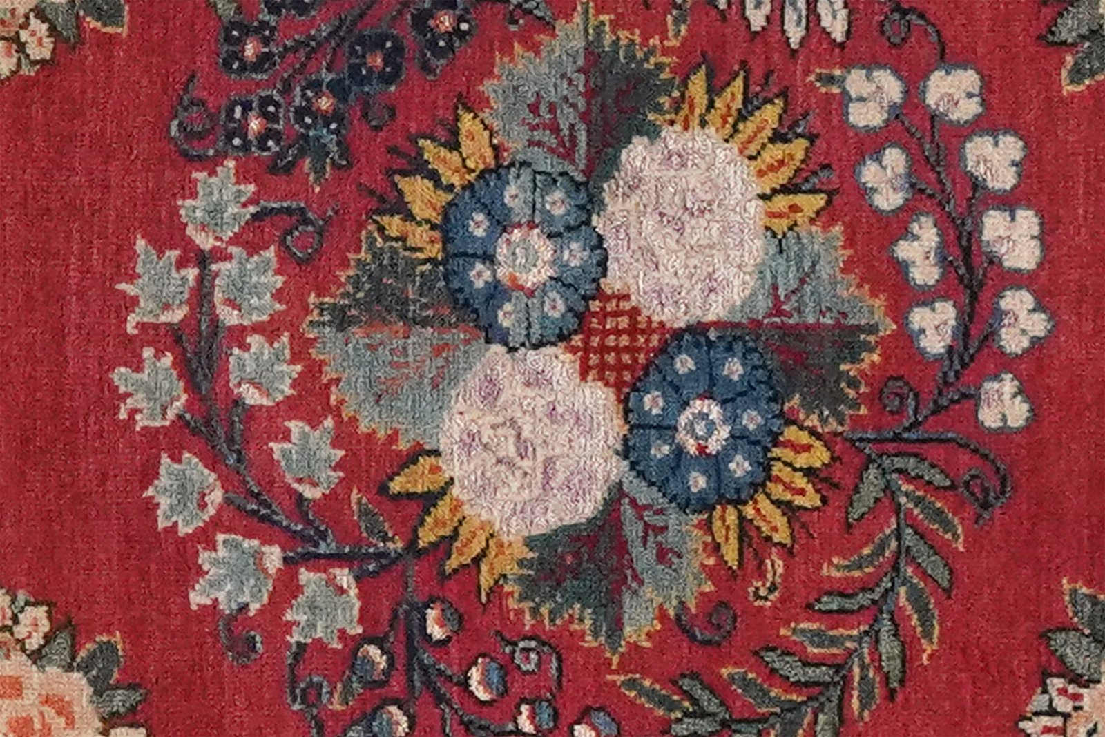 Kashan — Hand-knotted, 50x60 cm, Red, 100% Virgin Wool | View 4