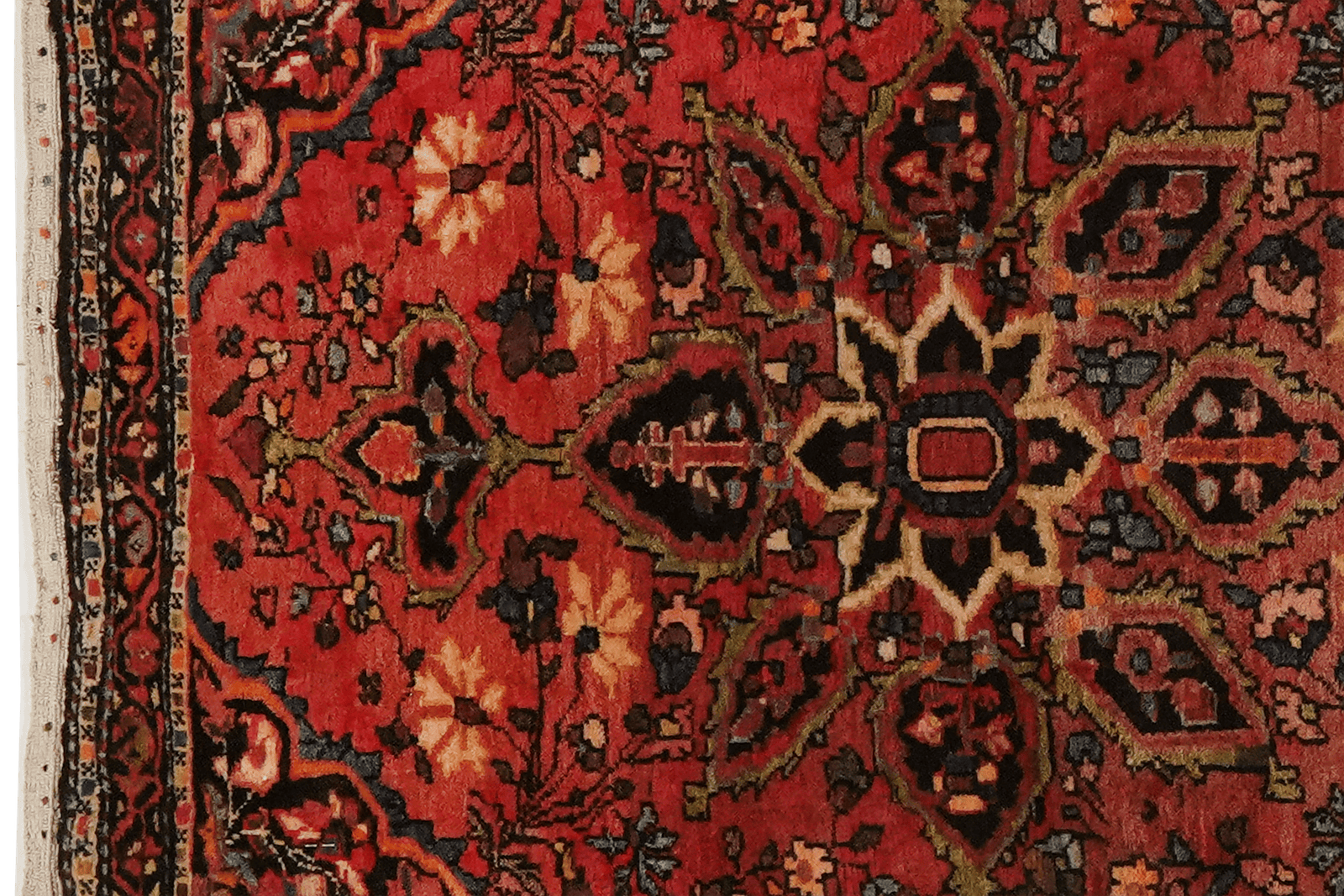 Malayer — Hand-knotted, 54x72 cm, Red, 100% Virgin Wool | View 3