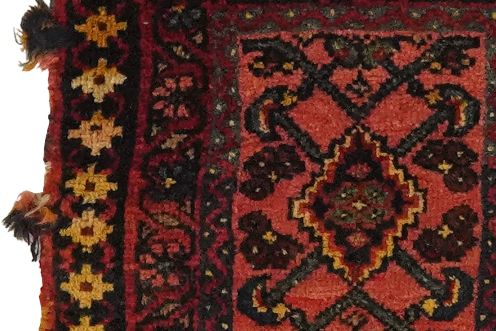 Bidjar — Hand-knotted, 31x33 cm, Red, 100% Virgin Wool | View 3