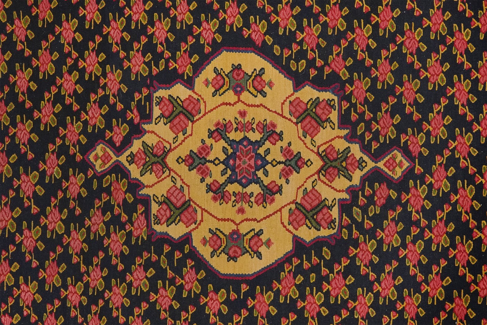 Kelim Bidjar — Handmade, 140x222 cm, Blue, 100% Virgin Wool | View 4