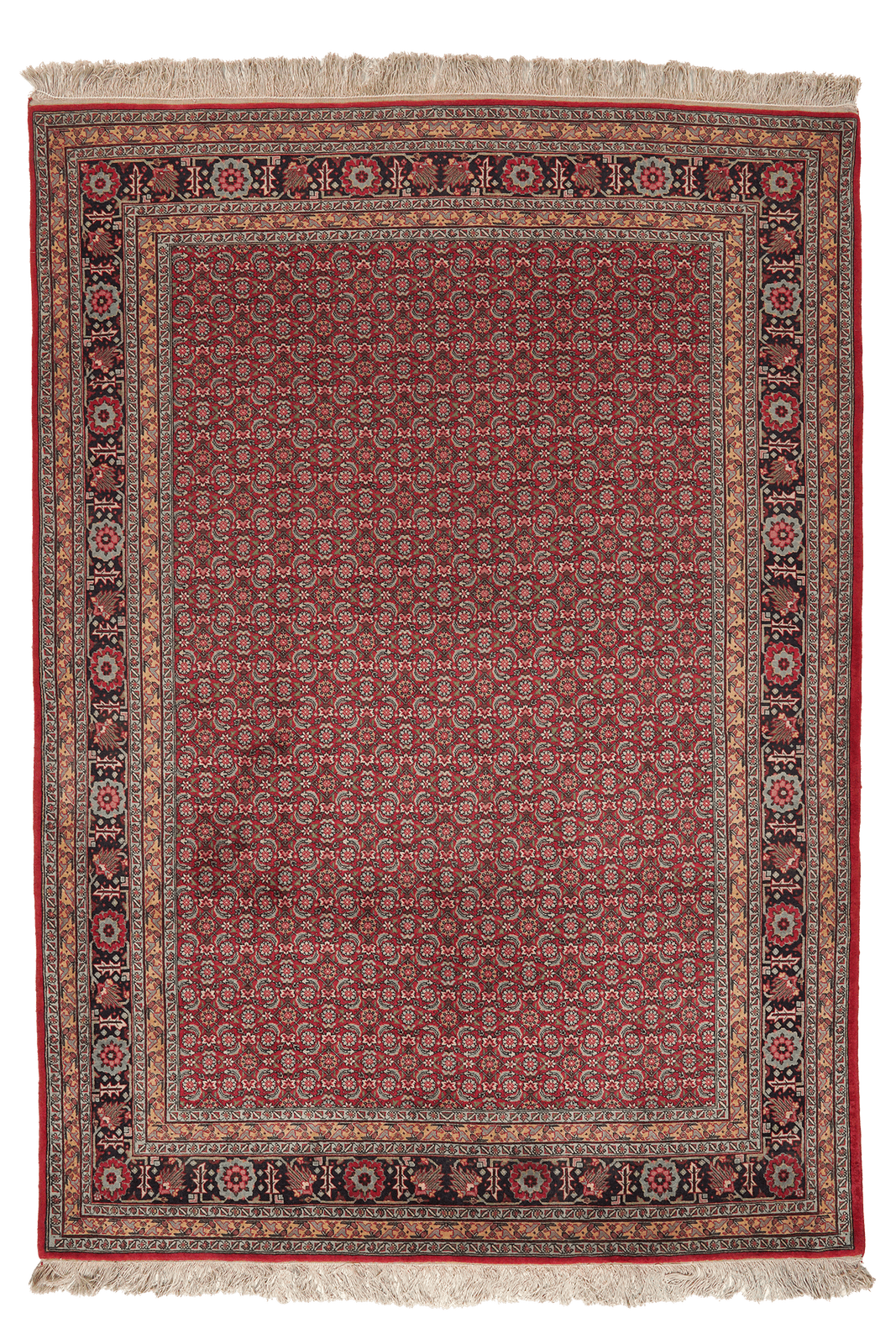 Tabriz Old — Hand-knotted, 142x202 cm, Red, 100% Virgin Wool | Main view