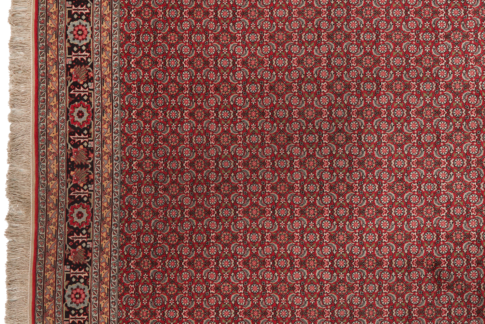 Tabriz Old — Hand-knotted, 142x202 cm, Red, 100% Virgin Wool | View 3