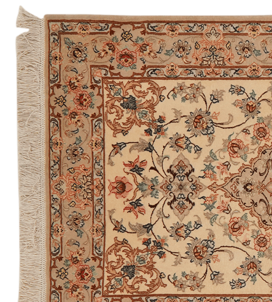 Isfahan — Hand-knotted, 82x222 cm, Beige, 100% Virgin Wool | View 3