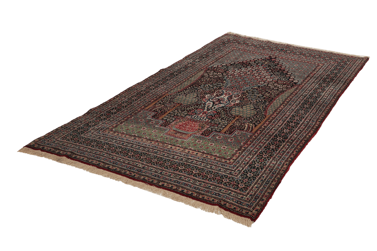 Teheran — Hand-knotted, 133x212 cm, Blue, 100% Virgin Wool | View 6