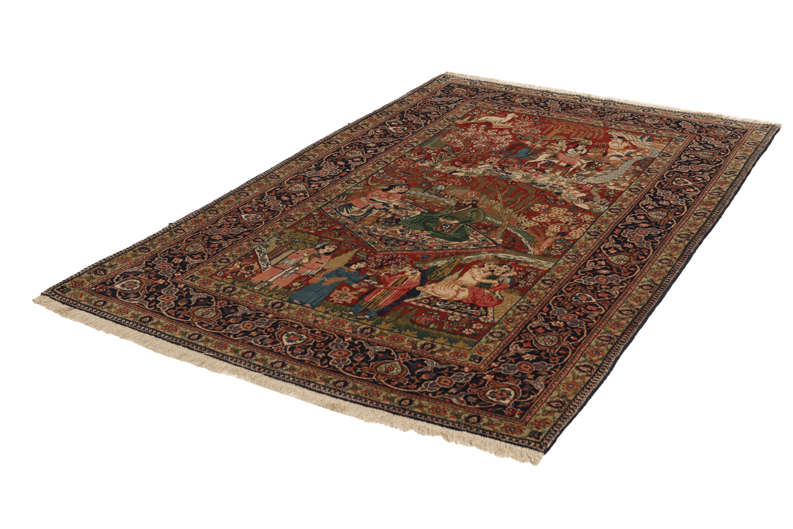 Tabriz Old — Hand-knotted, 140x205 cm, Red, 100% Virgin Wool | View 6