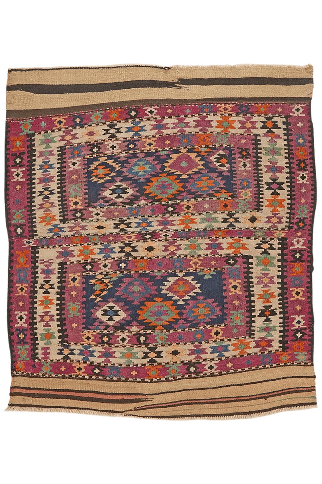 Kelim — Handmade, 100x120 cm, Multicolor, 100% Virgin Wool | Main view