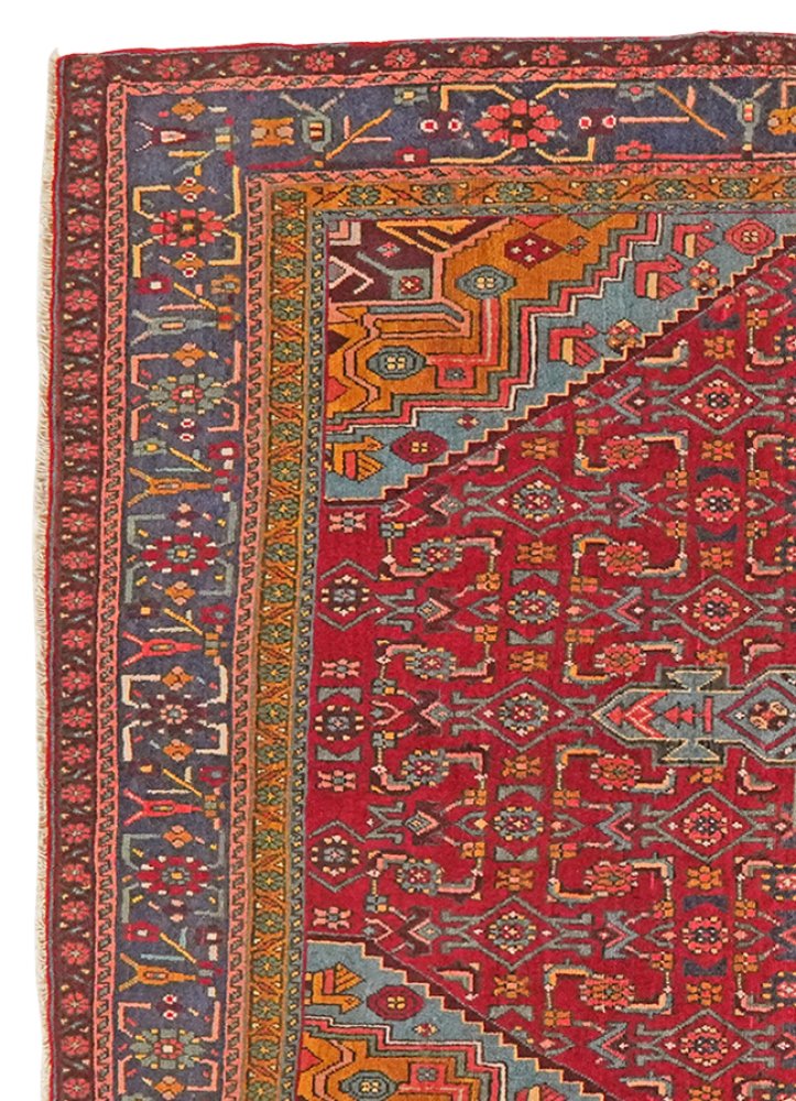 Bidjar — Hand-knotted, 130x201 cm, Red, 100% Virgin Wool | View 3