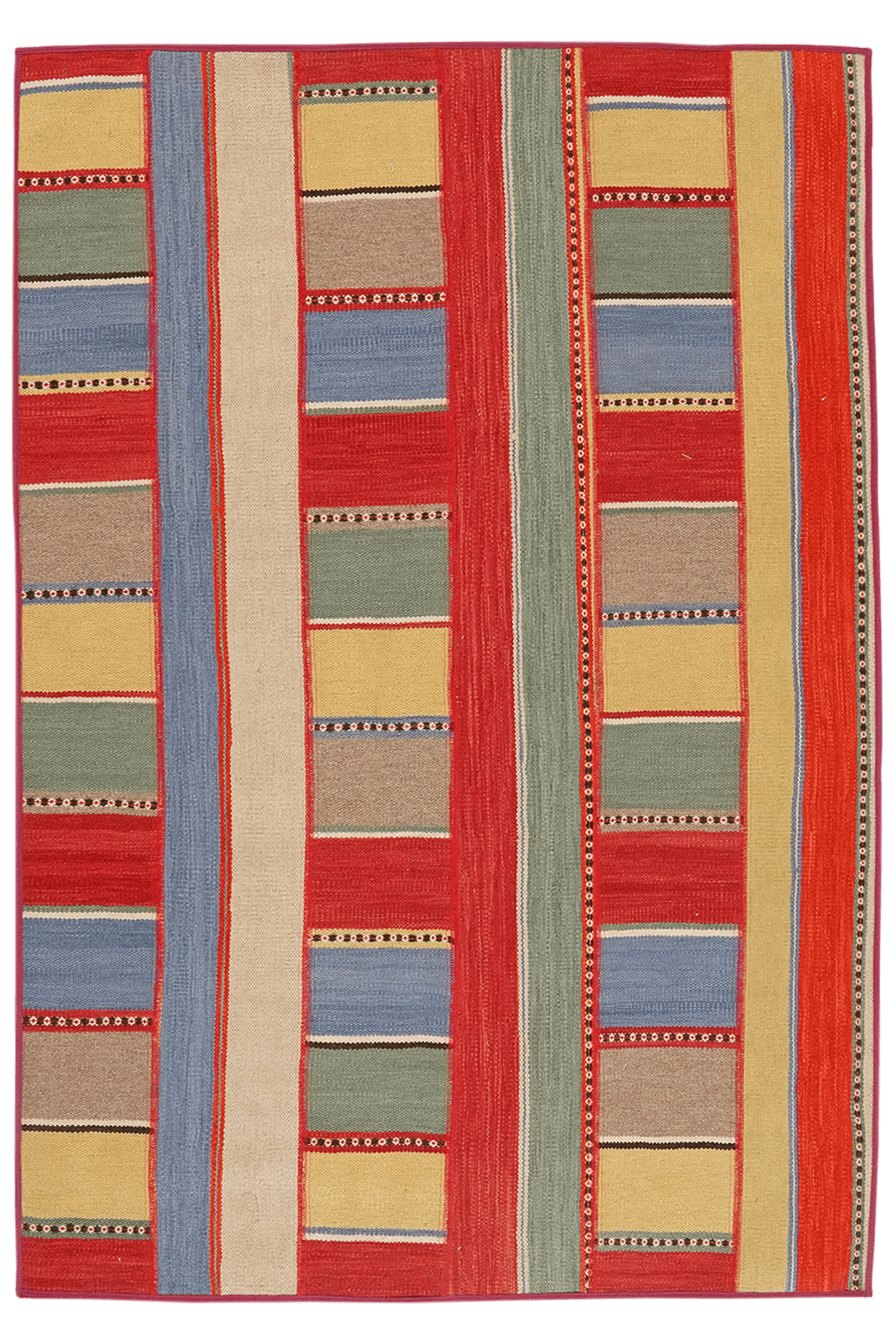 Kelim Tekkeh — Handmade, 121x173 cm, Multicolor, 100% Virgin Wool | Main view