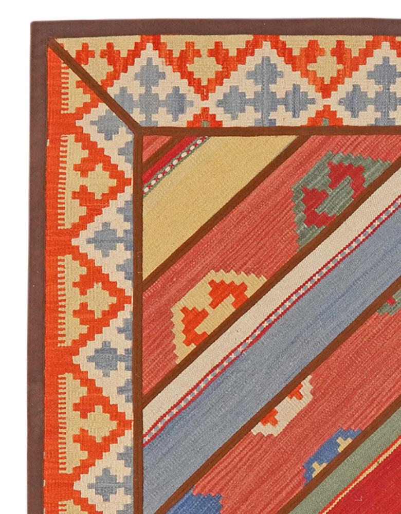 Kelim Tekkeh — Handgefertigt, 120x120 cm, Bunt, 100% Virgin Wool | View 4