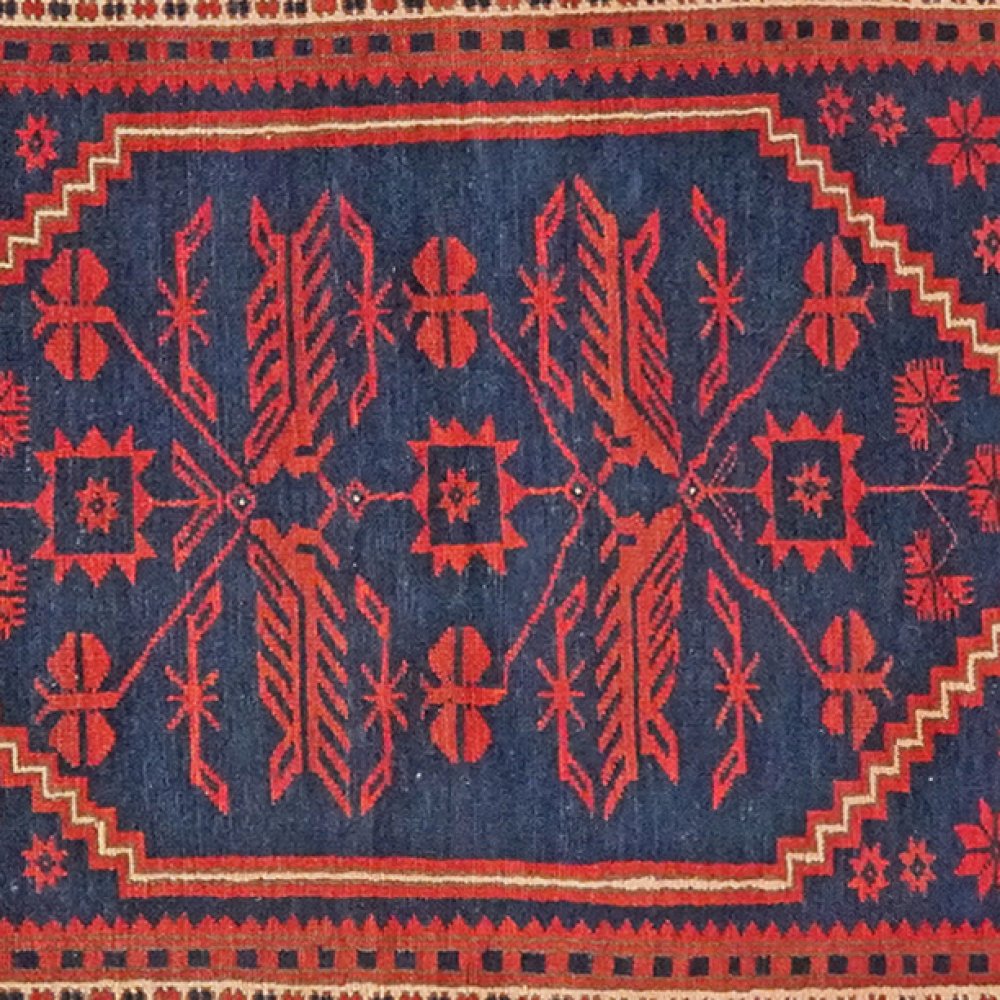 Yagdjibedir — Hand-knotted, 106x180 cm, Blue, 100% Virgin Wool | View 4