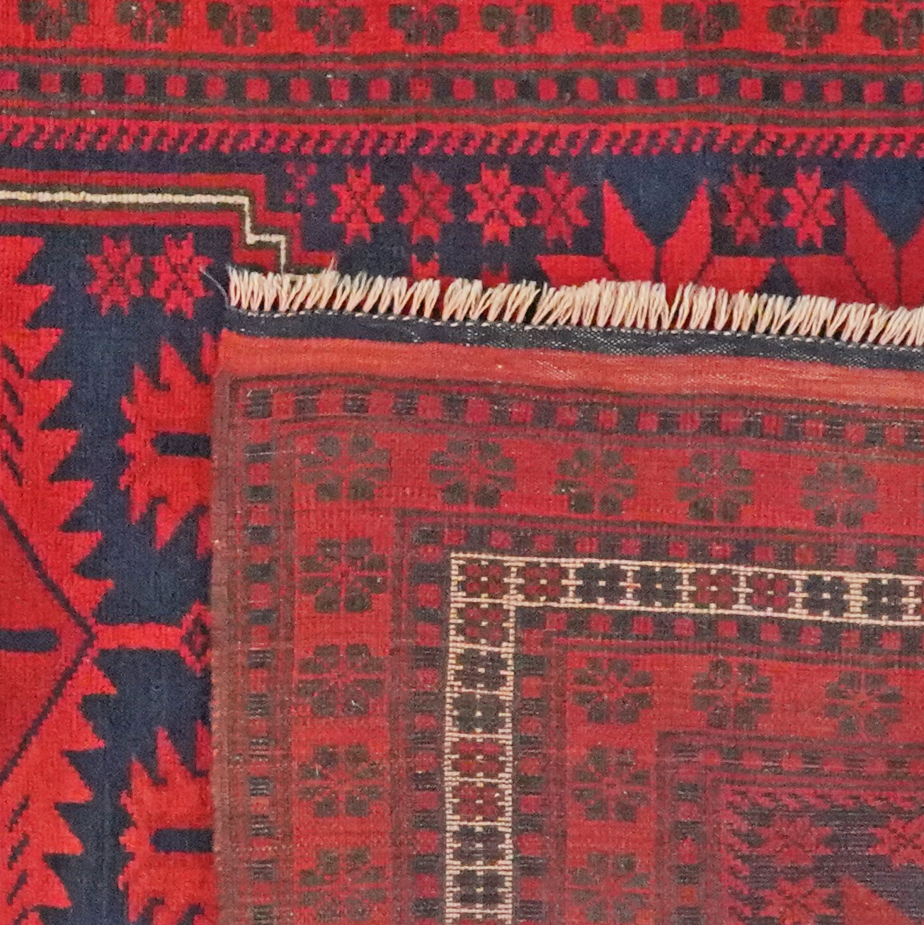 Yagdjibedir — Handgefertigt, 184x109 cm, Rot, 100% Virgin Wool | View 7