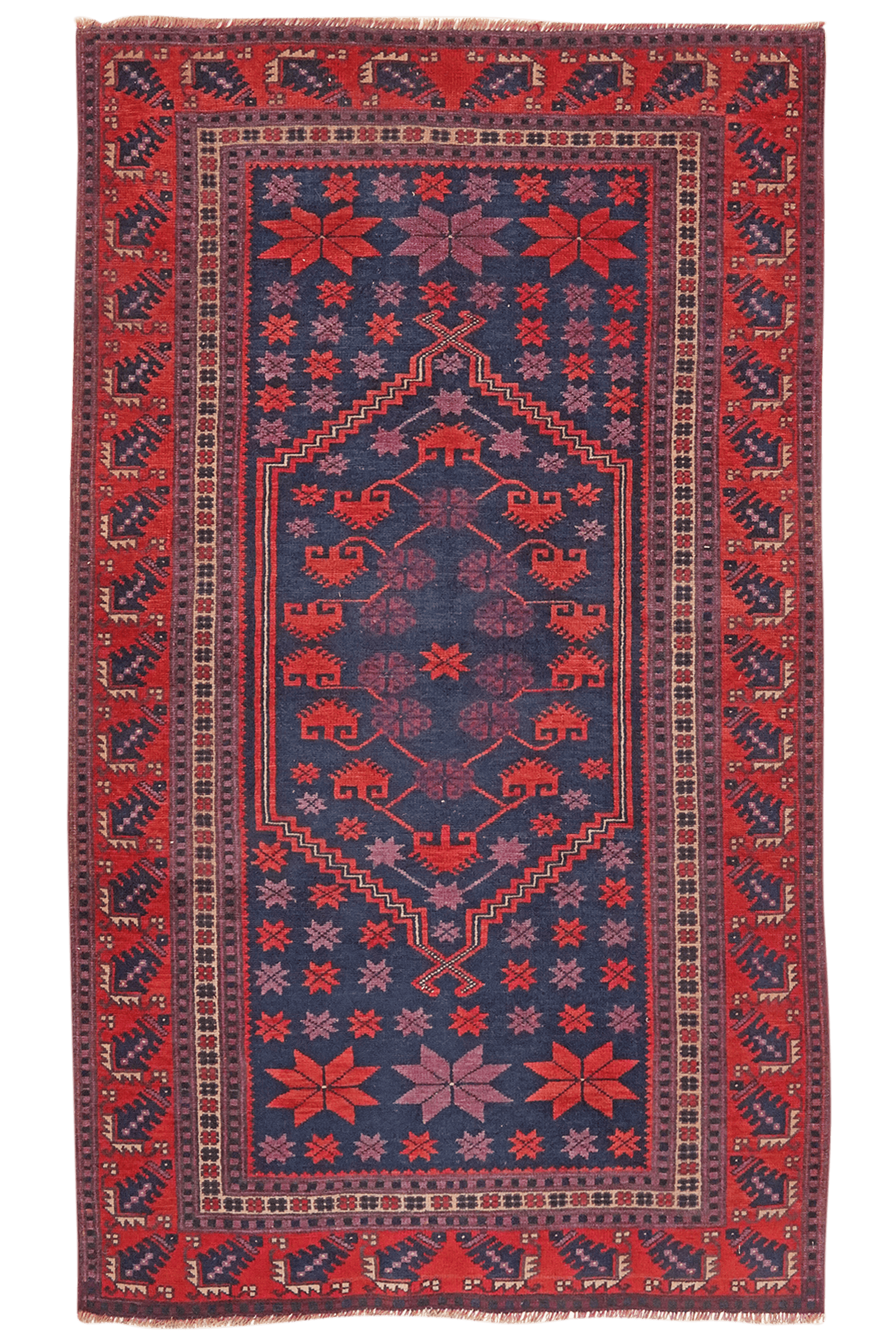 Yagdjibedir — Hand-knotted, 106x182 cm, Blue, 100% Virgin Wool | Main view