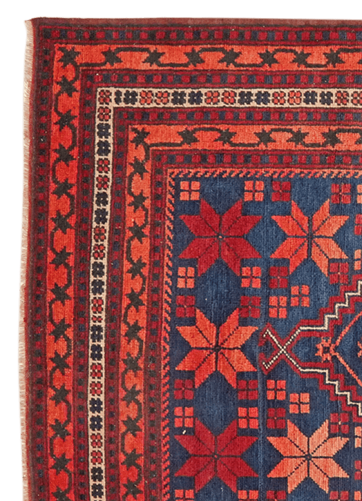 Yagdjibedir — Hand-knotted, 105x182 cm, Blue, 100% Virgin Wool | View 3