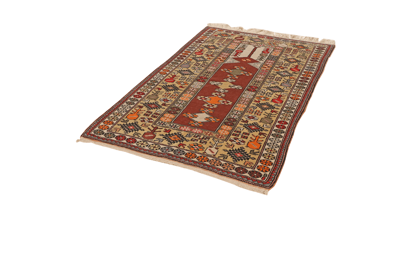 Milas — Hand-knotted, 110x177 cm, Brown, 100% Virgin Wool | View 5