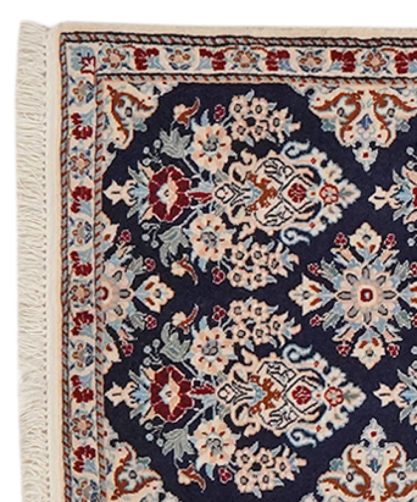 Nain 6La — Hand-knotted, 49x207 cm, Blue, 100% Virgin Wool | View 3