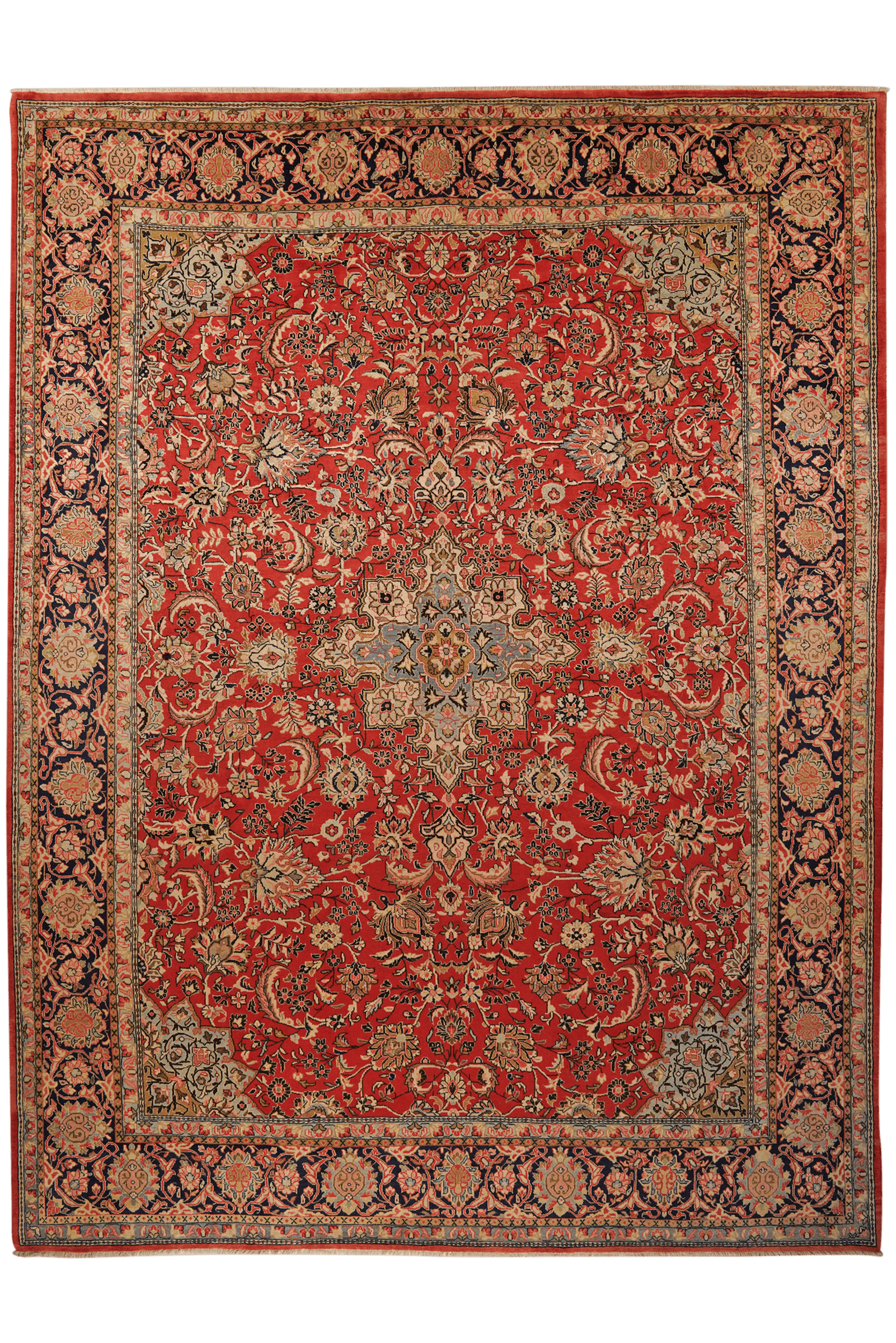 Sarough — Hand-knotted, 285x389 cm, Red, 100% Virgin Wool | Main view