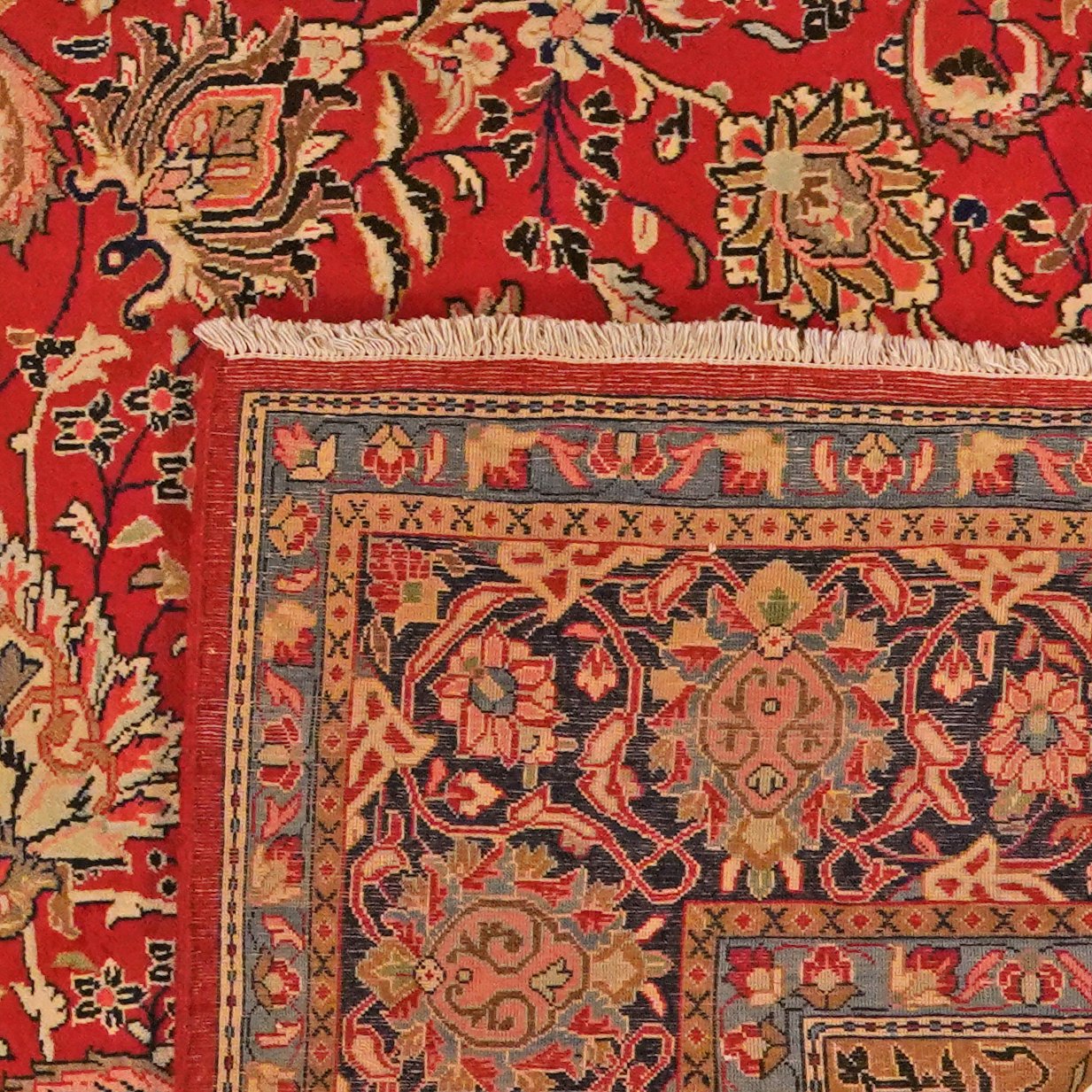 Sarough — Hand-knotted, 285x389 cm, Red, 100% Virgin Wool | View 6