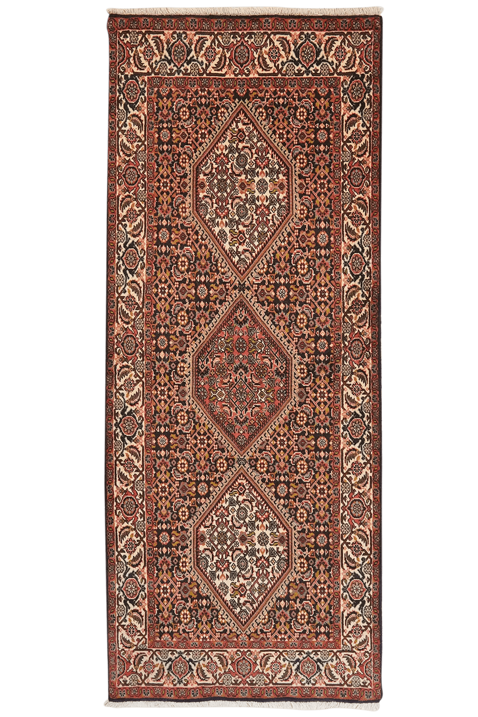 Bidjar Zandjan — Hand-knotted, 77x189 cm, Blue, 100% Virgin Wool | Main view
