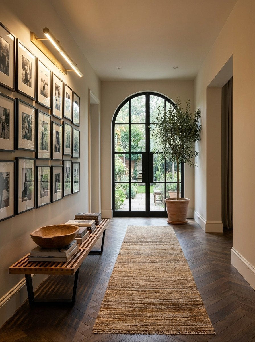 Gabbeh — Handgefertigt, 306x61 cm, Beige, 100% Virgin Wool | Detail view