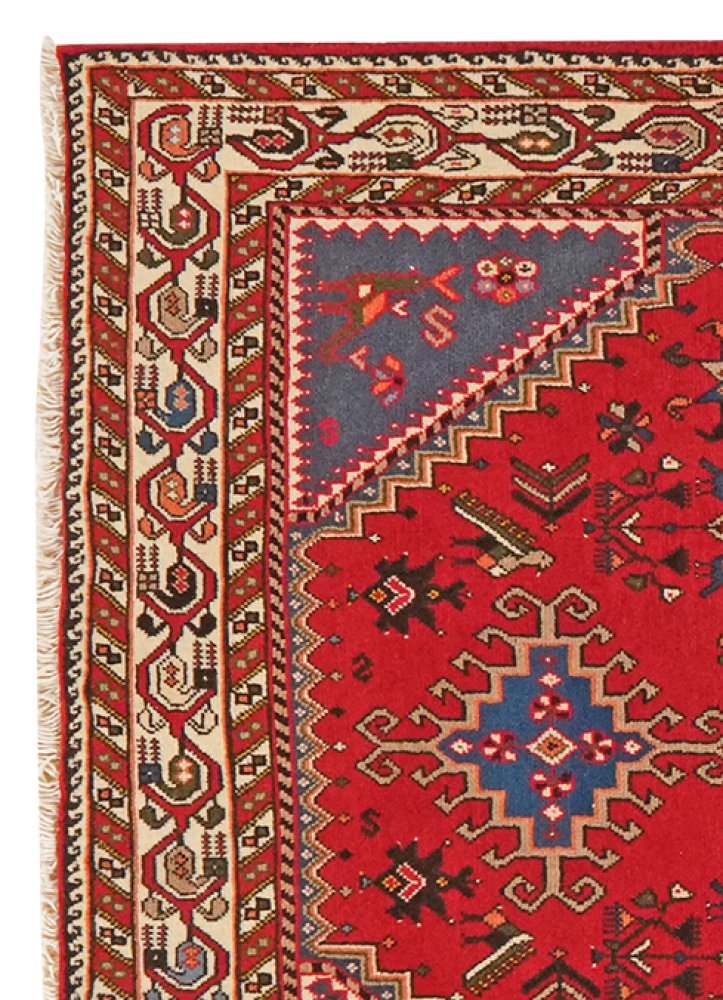 Nasrabad — Hand-knotted, 100x150 cm, Red, 100% Virgin Wool | View 3