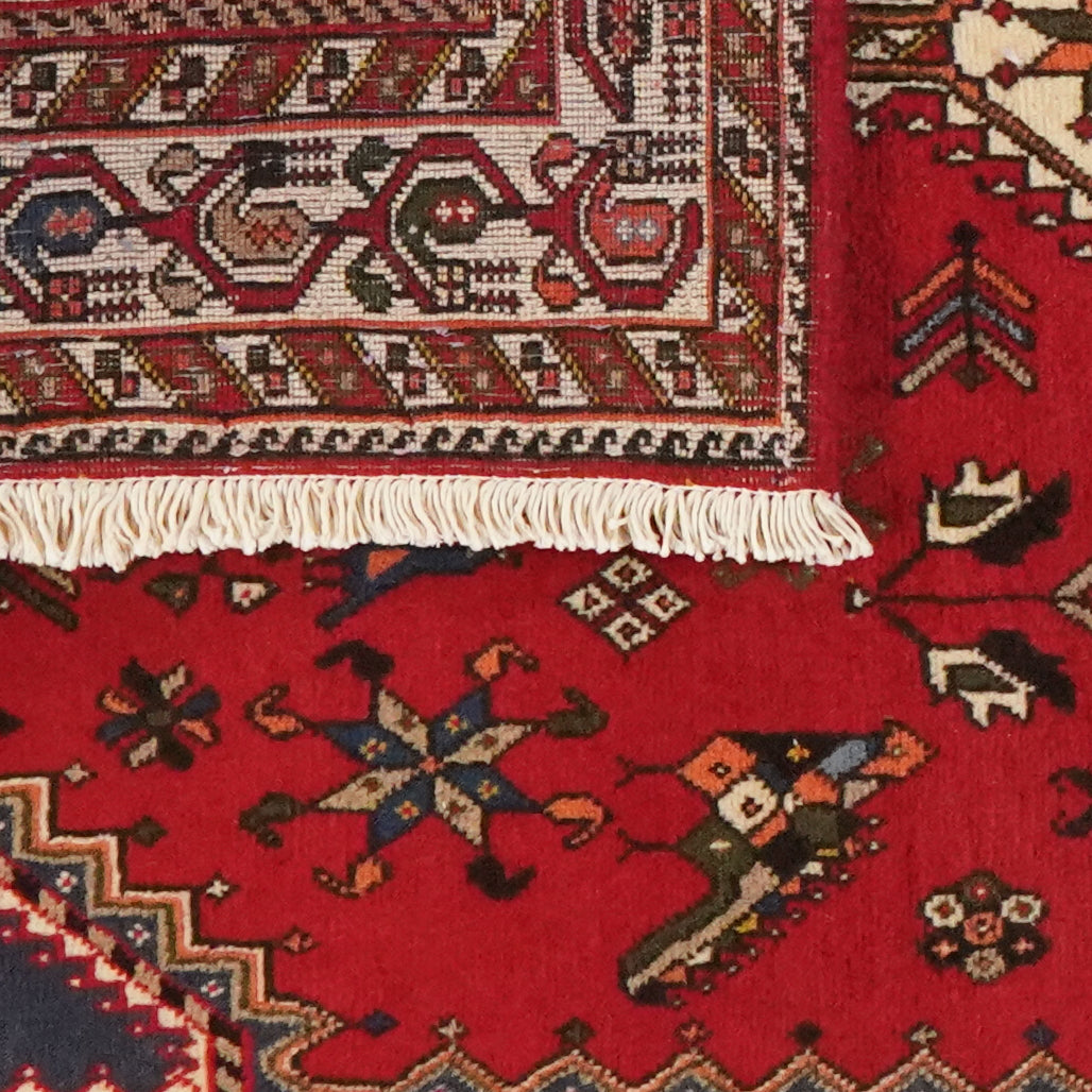 Nasrabad — Hand-knotted, 100x150 cm, Red, 100% Virgin Wool | View 6