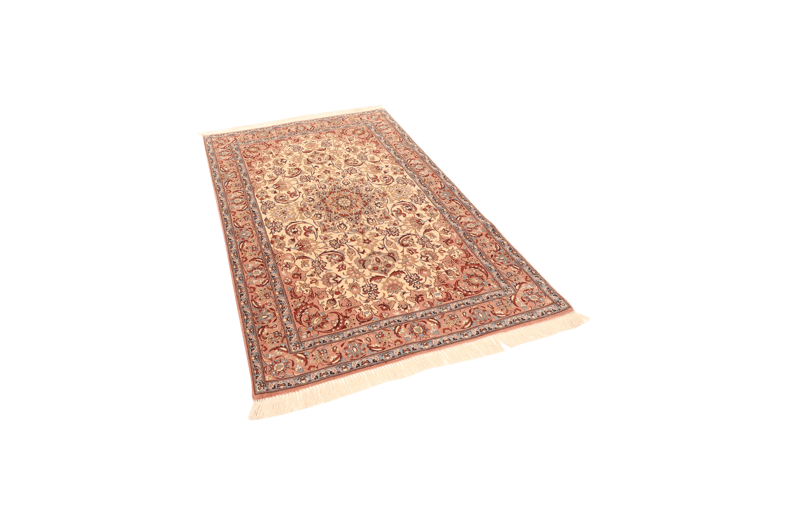 Isfahan — Hand-knotted, 104x158 cm, Beige, 95% Schurwolle, 5% Seide | View 5