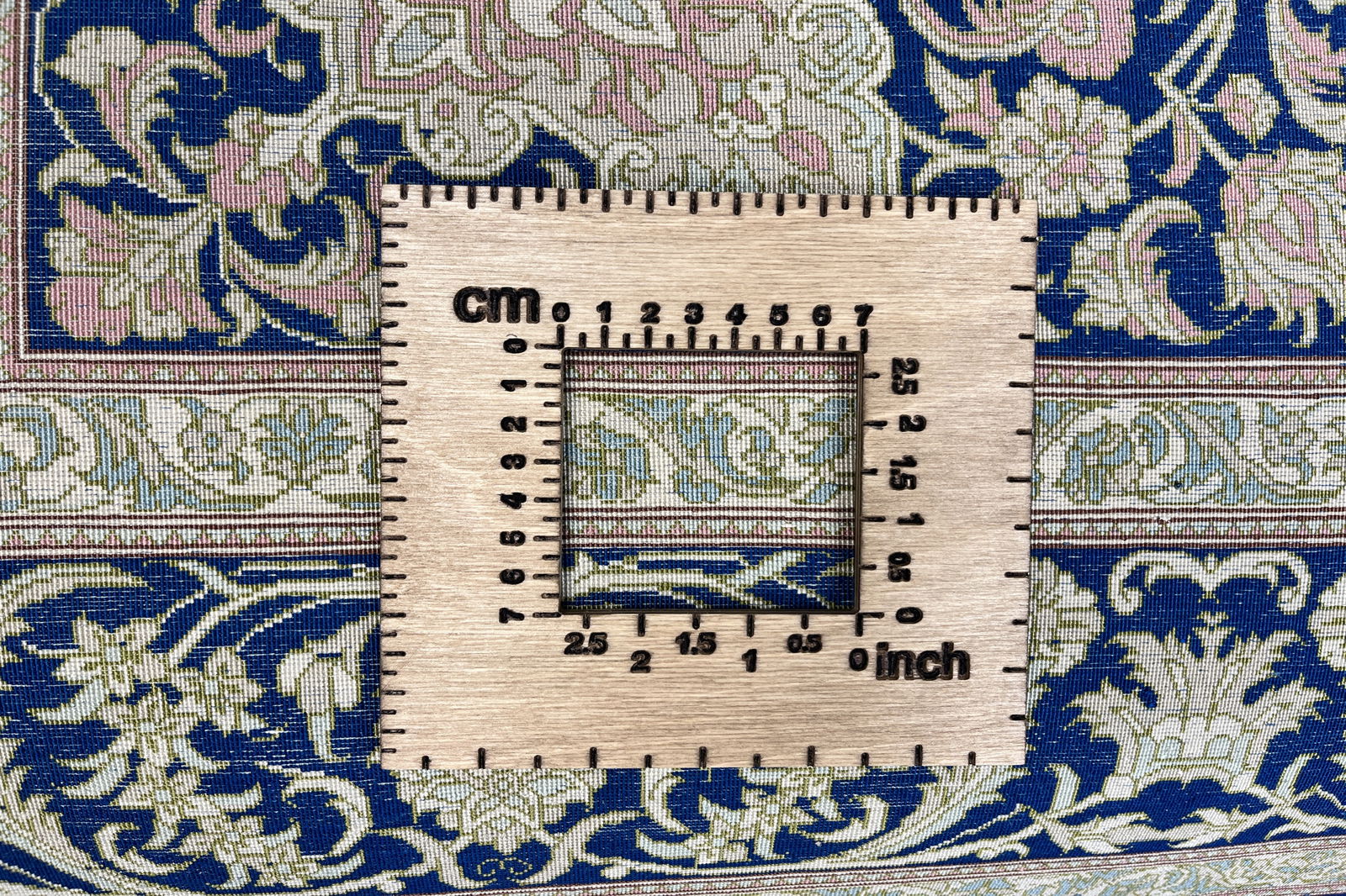 Ghoum Seide — Handgefertigt, 195x137 cm, Blau, 100% Seide | View 8