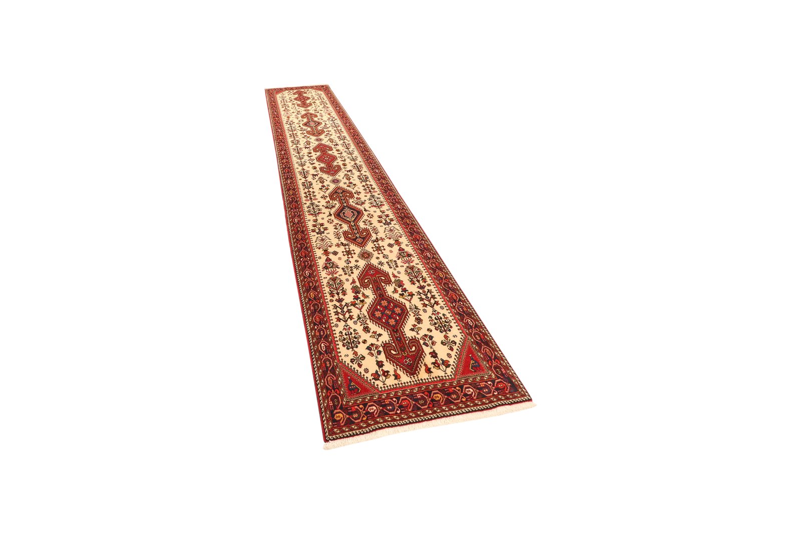 Nasrabad — Hand-knotted, 81x398 cm, Beige, 100% Virgin Wool | View 5