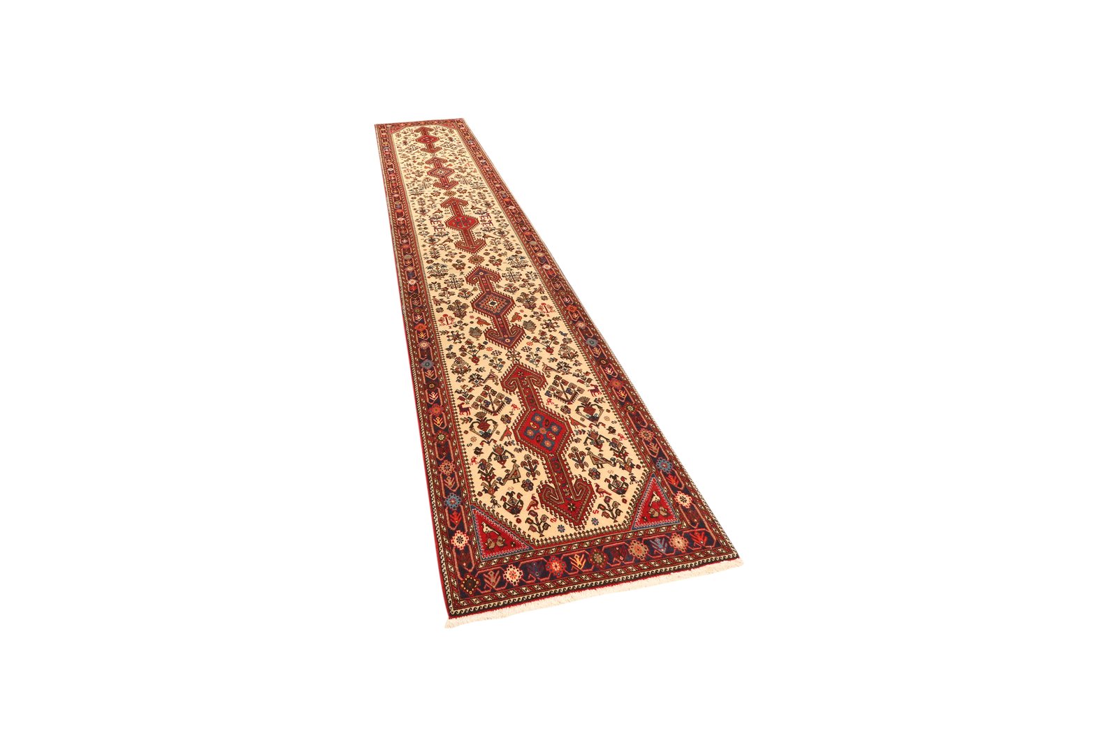 Nasrabad — Hand-knotted, 80x395 cm, Beige, 100% Virgin Wool | View 5