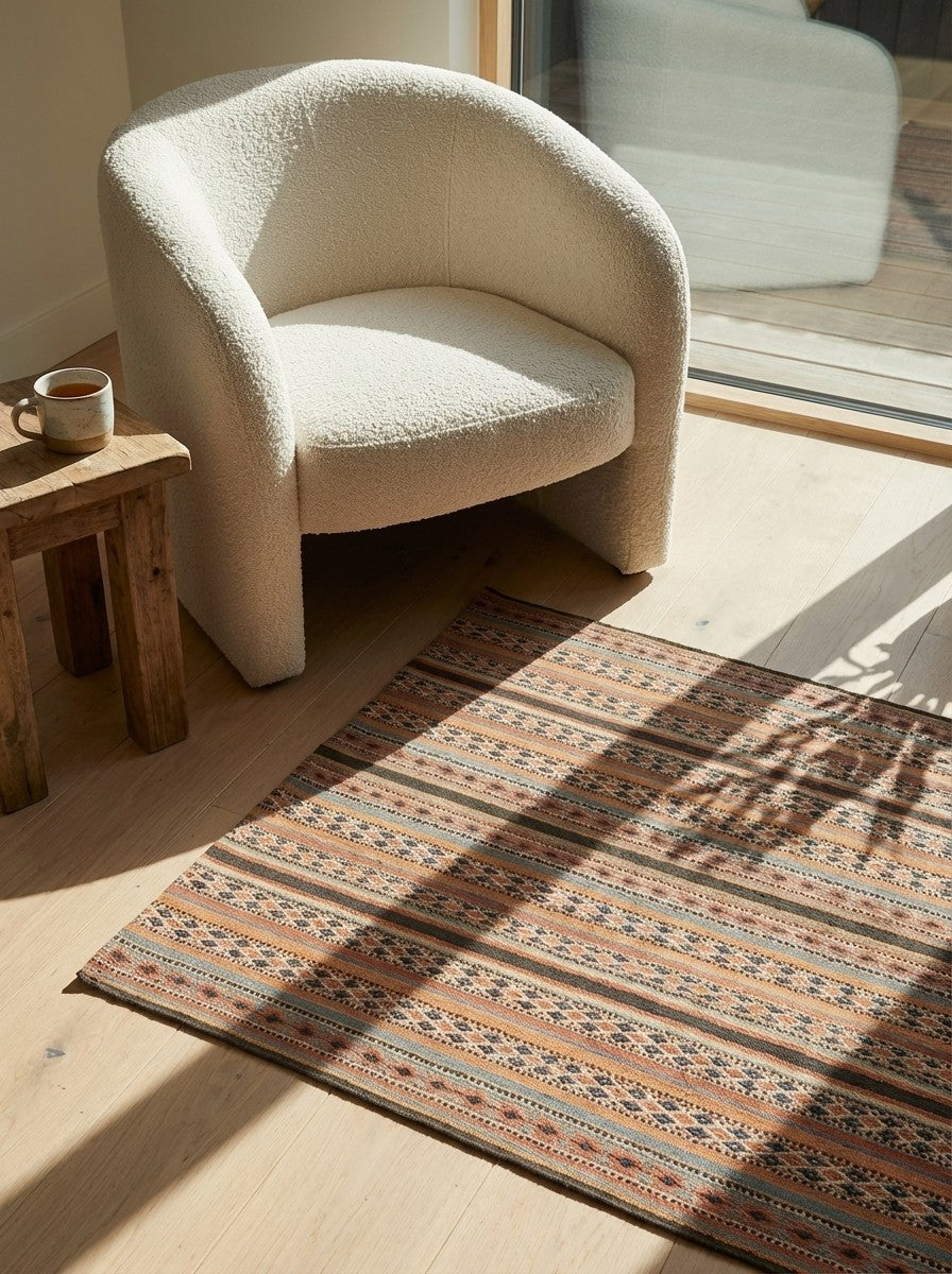 Kelim Djadjim — Handmade, 97x150 cm, Multicolor, 100% Virgin Wool | Detail view
