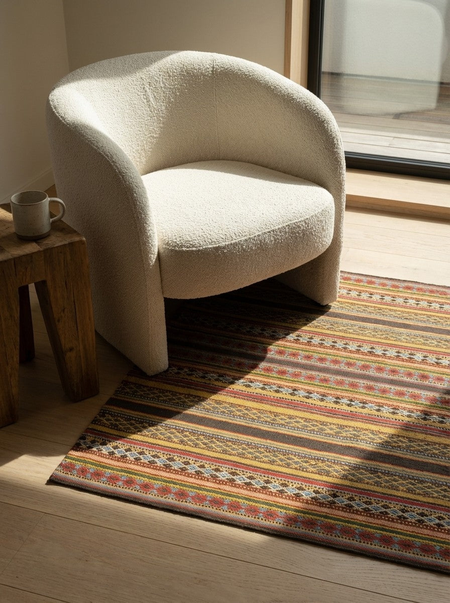 Kelim Djadjim — Handmade, 95x150 cm, Multicolor, 100% Virgin Wool | Detail view