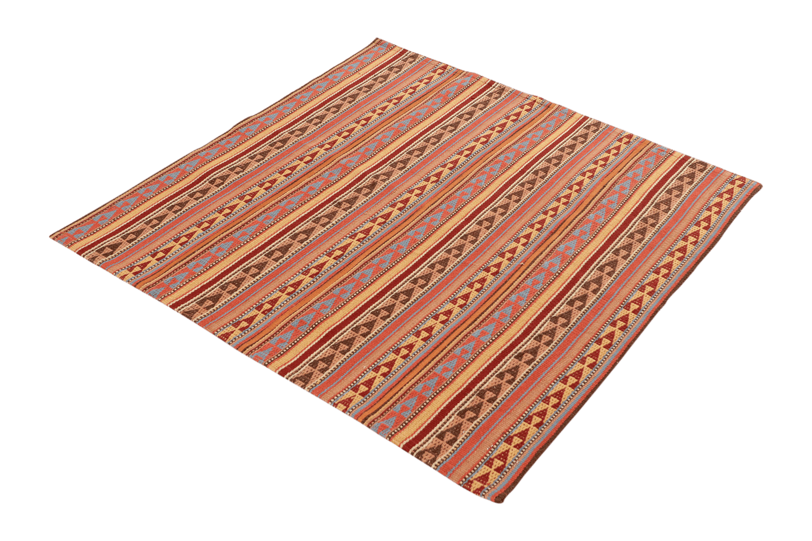 Kelim Djadjim — Handmade, 100x102 cm, Multicolor, 100% Virgin Wool | View 5