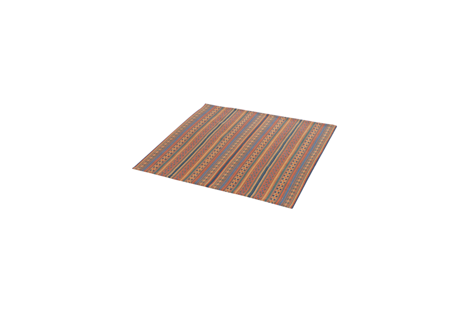 Kelim Djadjim — Handgefertigt, 102x101 cm, Bunt, 100% Virgin Wool | View 6