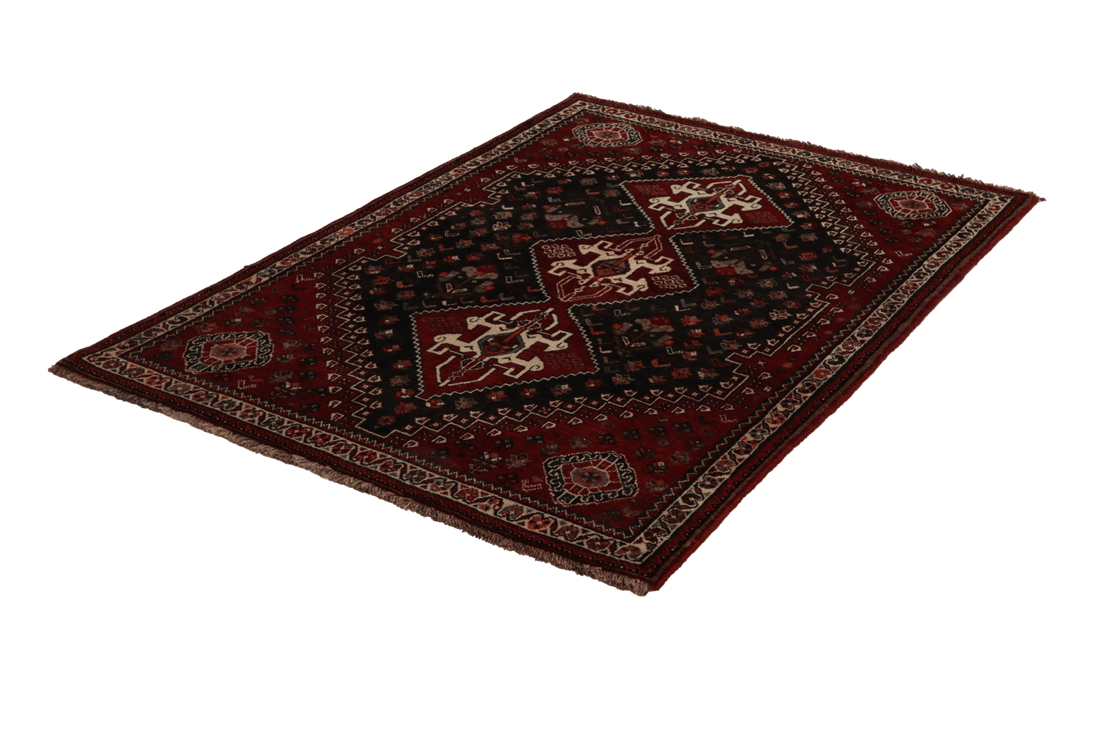 Gashgai — Hand-knotted, 112x159 cm, Blue, 100% Virgin Wool | View 6