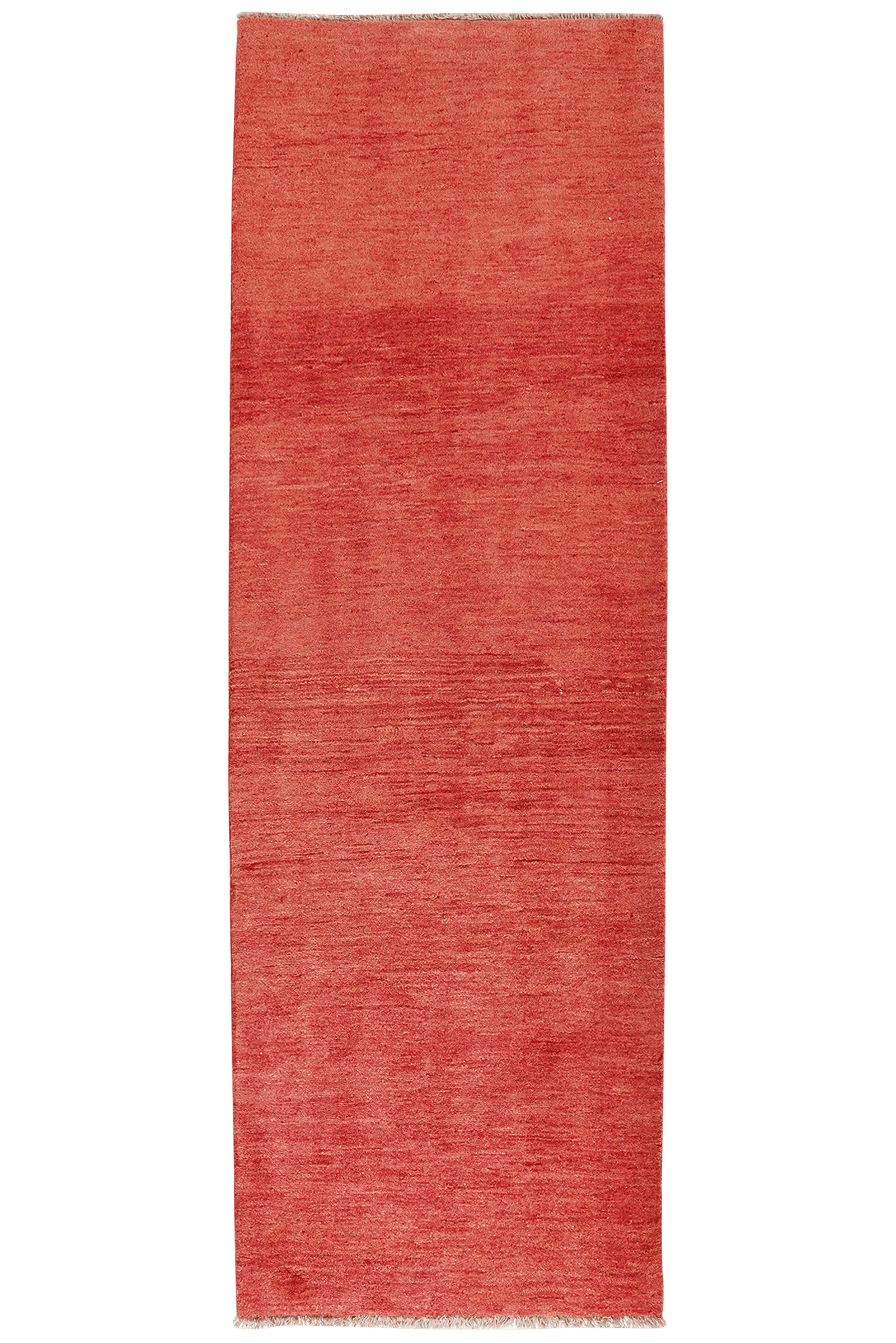 Gabbeh — Hand-knotted, 89x269 cm, Red, 100% Virgin Wool | Main view