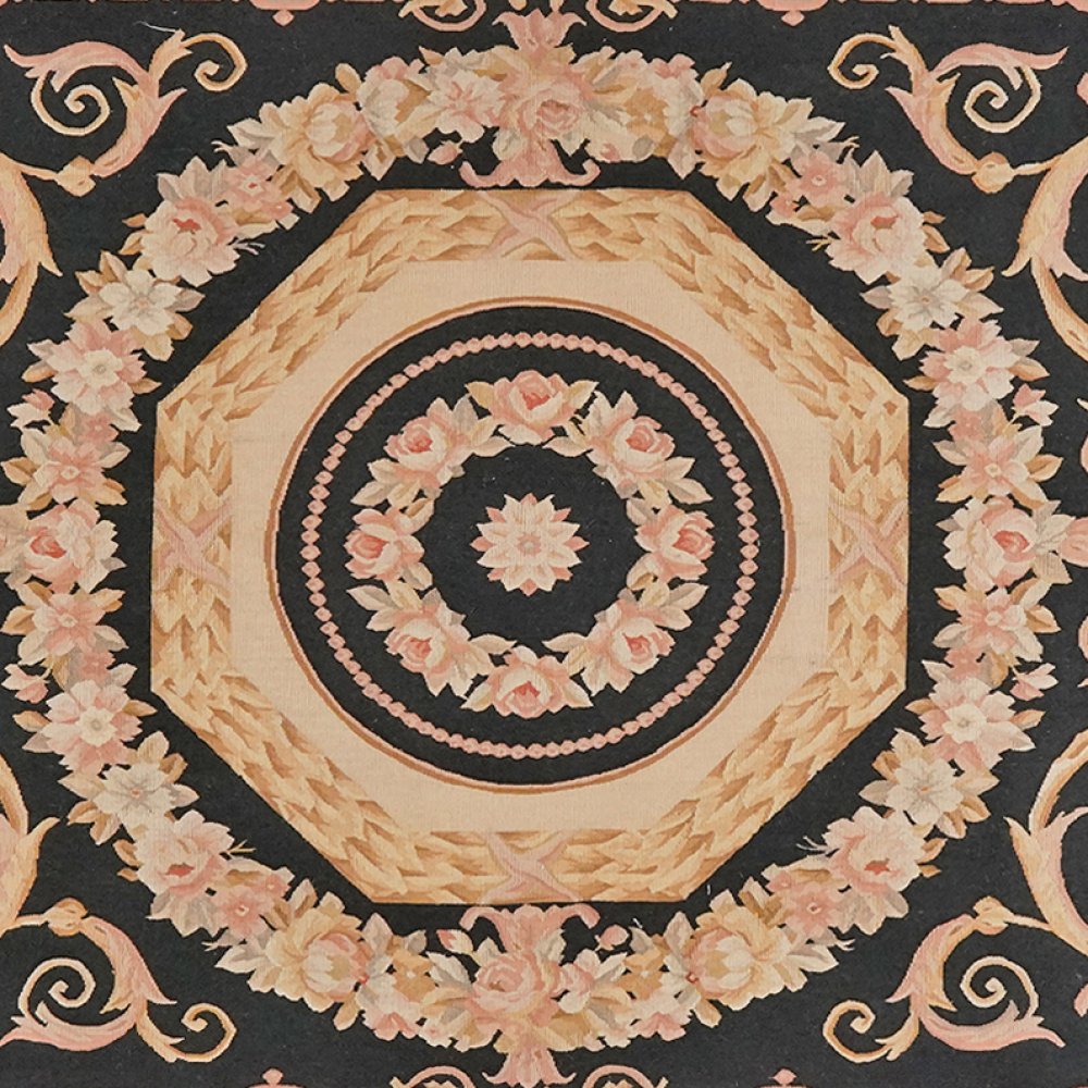 Aubusson — Hand-knotted, 236x311 cm, Black, 100% Virgin Wool | View 4