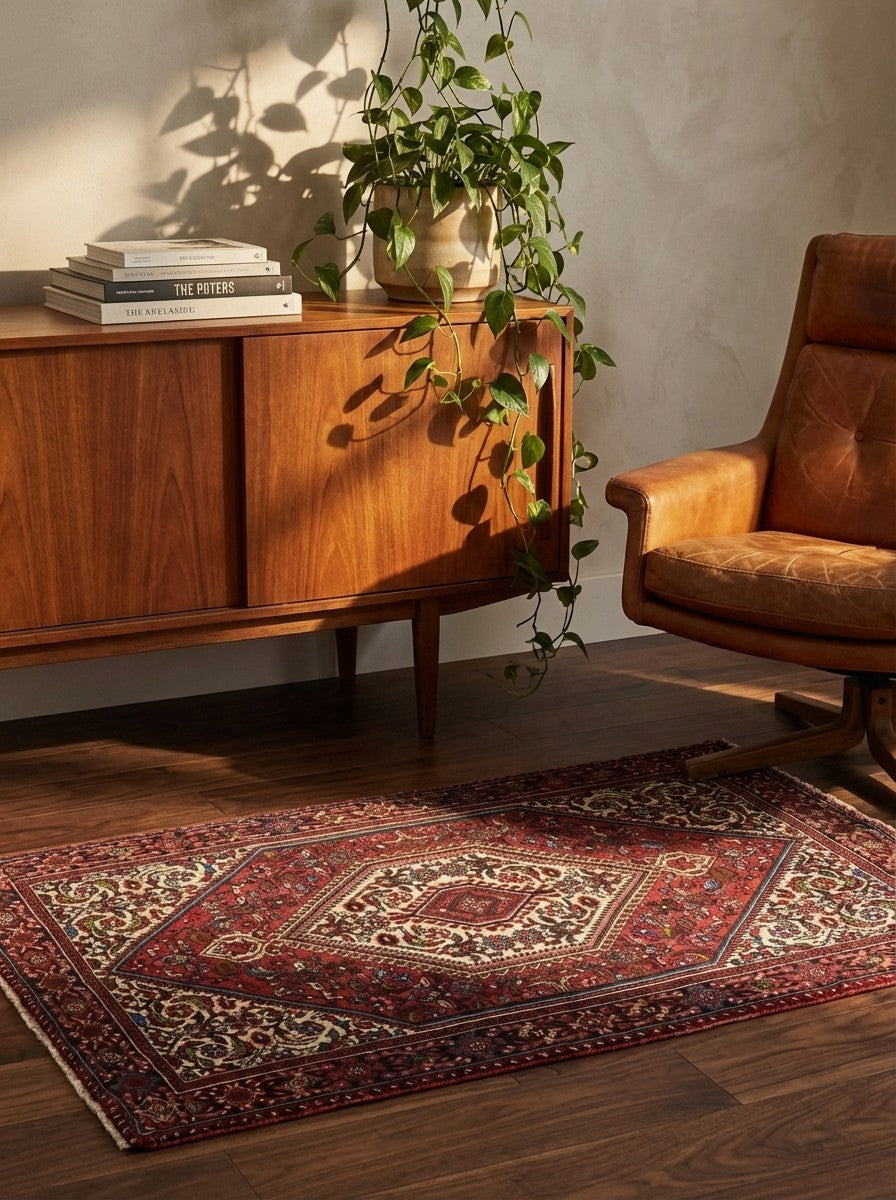 Goltuk — Hand-knotted, 80x134 cm, Red, 100% Virgin Wool | Back view
