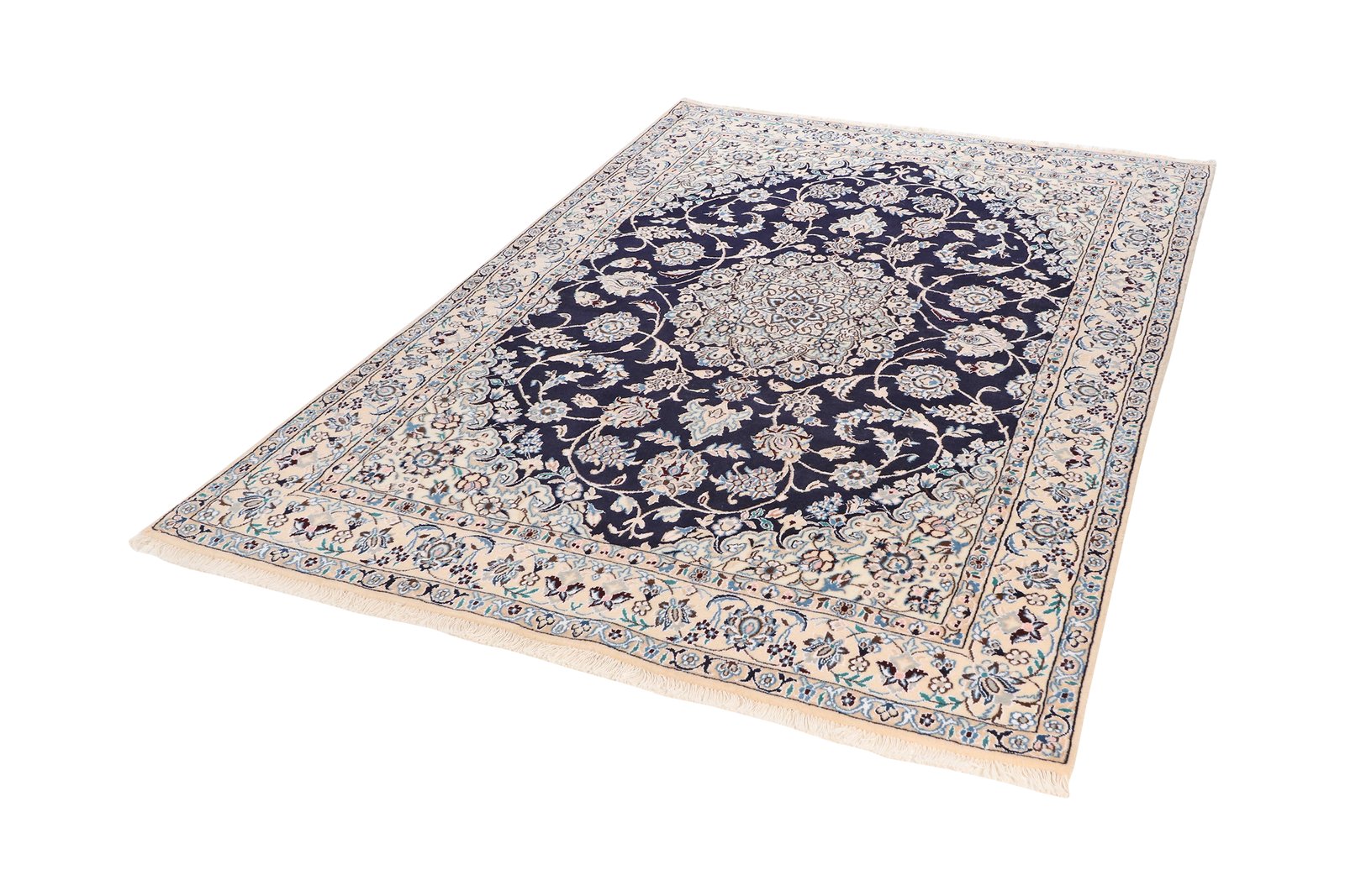 Nain 9La — Hand-knotted, 147x211 cm, Blue, 100% Virgin Wool | View 5