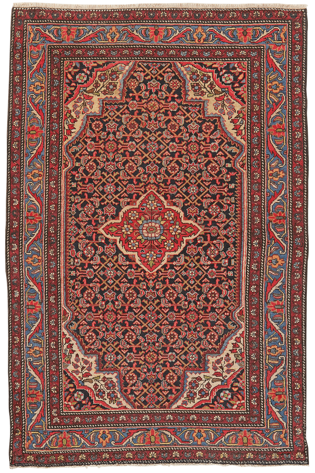 Koutabad — Hand-knotted, 130x203 cm, Blue, 100% Virgin Wool | Main view