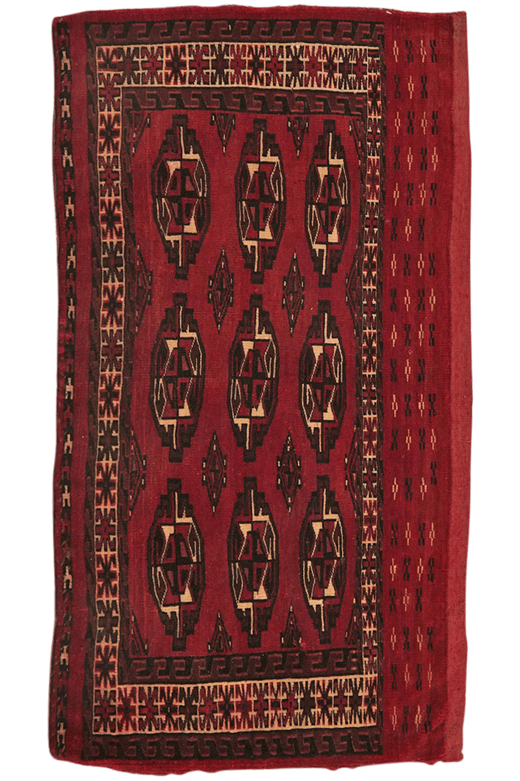 Tekke — Hand-knotted, 65x112 cm, Red, 100% Virgin Wool | Main view